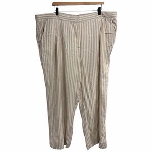 2/$25 Abercrombie & Fitch Women’s Linen Blend Striped High Rise Wide Leg Pants